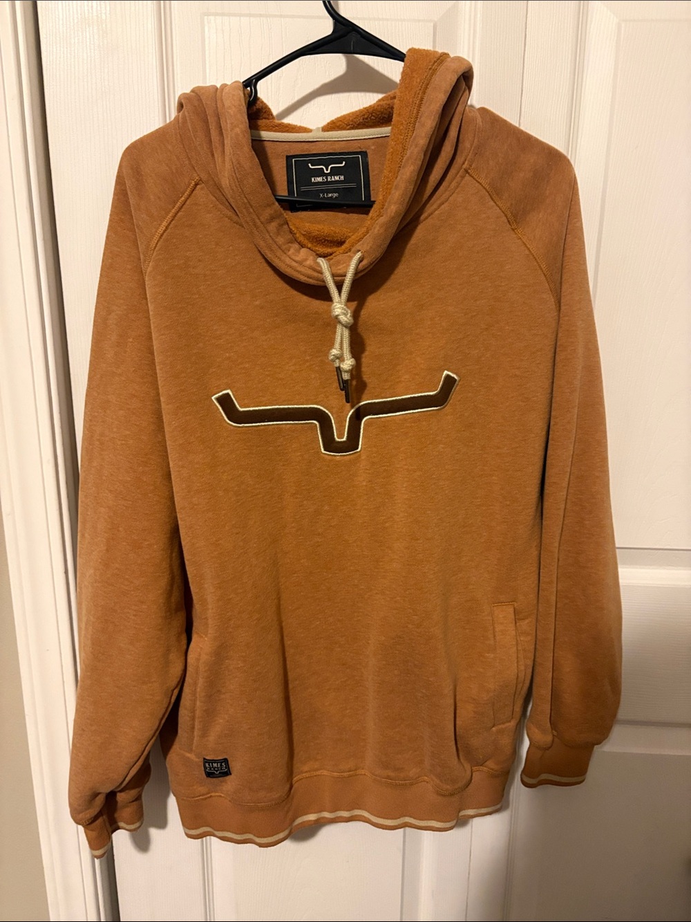 Kimes Ranch Rust Brown Hoodie with Horn Logo